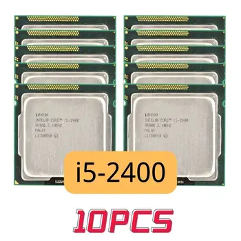 10шт Процессор Intel Core i5 2400 Процессор i5-2400 Четырехъядерный 3,1 ГГц LGA 1155 TDP 95 Вт 6 МБ Кэш-памяти Настольный процессор