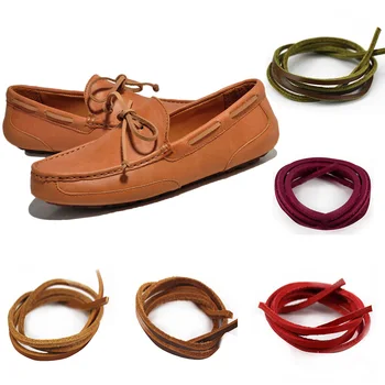 1 Пара кожаных твердых шнурков для обуви, квадратные шнурки 80 см, используемые для мужчин и женщин, ботинки Martin, повседневная кожаная обувь, ретро-шнурки
