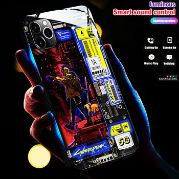 Светодиодная Вспышка Вызова Светящиеся Чехлы Для телефонов Samsung Galaxy A03S 20S A74 A24 A24 A54 m53 m33 A73 A60 A33 Smart Control Светящаяся Крышка