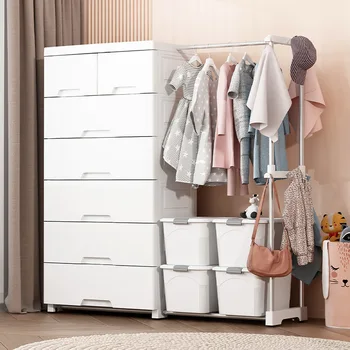 Простой детский гардероб, Масштабируемый Подвесной пластиковый ящик для ткани, Органайзер для хранения, Портативный шкаф для одежды, Мебель для спальни, дома.