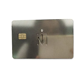 Металлическая визитная карточка из нержавеющей стали с чипом