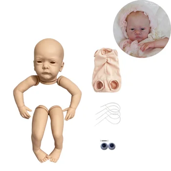 19 Дюймов Неокрашенные детали куклы Reborn Baby Виниловый пустой комплект Незавершенная форма для детской игрушки DIY с тканевым корпусом