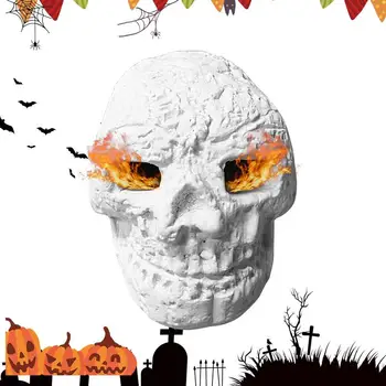 Украшение для костра на Хэллоуин Имитация человеческого черепа Бревно Керамический Многоразовый Человеческий Череп, выдерживающий 302,0 F Страшный Костер