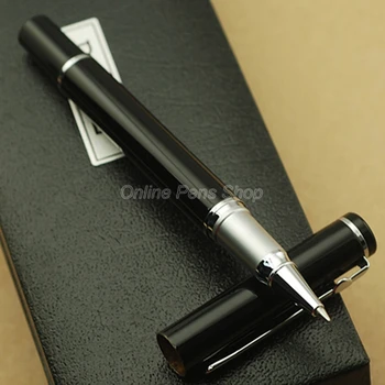 Шариковая ручка с металлическим роликом Duke Black & Silver Профессиональная ручка для письма DRP024
