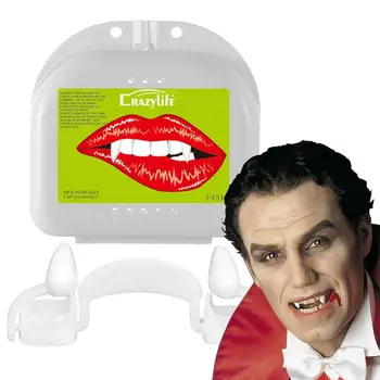 Выдвижные клыки вампира, зубы вампира, детские протезы на Хэллоуин, маскирующее устройство, Зуб Вампира для детей и взрослых, для вампира