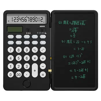 1 комплект практичных энергосберегающих арифметических операций с блокнотом, многофункциональный мини-калькулятор для рукописного ввода 2-в-1