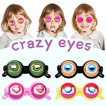 Crazy Eyes Новинка, Креативные Забавные очки для вечеринок, Детские игрушки, Подарки на Хэллоуин
