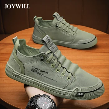 JOYWILL, Новая мужская повседневная обувь, дышащая Мужская парусиновая обувь, уличные кроссовки, обувь для ходьбы, Лоферы, удобные слипоны для мужчин