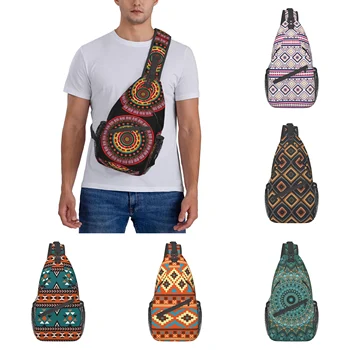 Нагрудная сумка в этническом стиле бохо для мужчин и женщин, богемные сумки через плечо, кошелек, туристический спортивный рюкзак с регулируемым ремнем