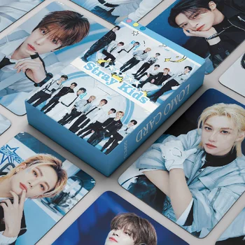 Новый 55 шт./компл. Альбом Kpop Stray Kids Lomo Card Set HYUNJIN FELIX BANGCHAN CHANGBIN HD Print Cards Коллекция Фанатов Подарков