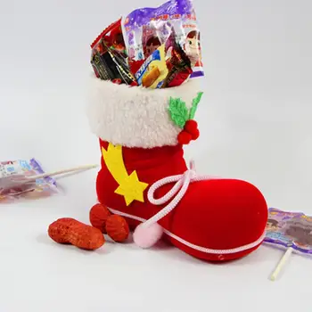 Рождественские сапоги, используемые повторно, повышают атмосферу, украшают рождественские украшения, конфетные сапоги для подарков