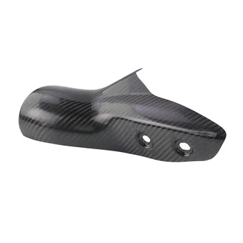 Защитная крышка глушителя выхлопной трубы мотоцикла из углеродного волокна, теплозащитная крышка для деталей Qianjiang Srk600