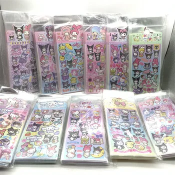 200шт Смешанные Мультяшные Наклейки Sanrio Cute Hello Kitty Cinnamoroll Kuromi My Melody Водонепроницаемые Наклейки для Детских Игрушек