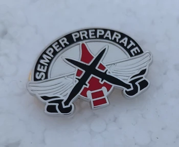 . Герб Европейского подразделения Командования специальных операций, эмблема, значок-булавка (Semper Preparate)