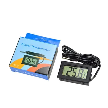Мини-ЖК-цифровой термометр с водонепроницаемым зондом, удобный датчик температуры в помещении и на улице для холодильника-аквариума