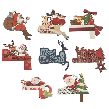 Рождественский домашний декор С Рождеством, Дверная рама, вывеска, аксессуары для рождественской вечеринки, тематические угловые украшения S9P3