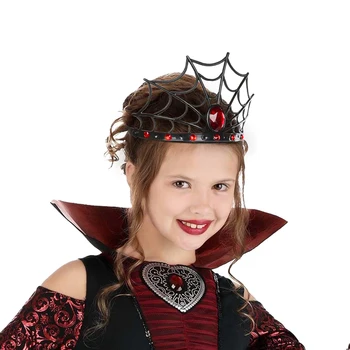 Корона Королевы-паука, Повязка на голову из Паутины, Сияющий Бриллиант, Готический Карнавал для косплея на Хэллоуин, Украшение костюма для Карнавальной вечеринки
