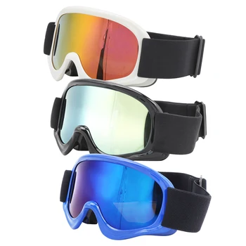 Очки Против запотевания‑ защиты от снега, Ветрозащитные очки, линзы из ПК с двойным покрытием для занятий спортом на открытом воздухе, катания на лыжах, альпинизма, велоспорта, пеших прогулок