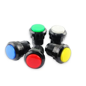 10шт /33 мм маленькие круглые переключатели с подсветкой, кнопочные переключатели со светодиодной подсветкой RGB для аркадных игровых автоматов