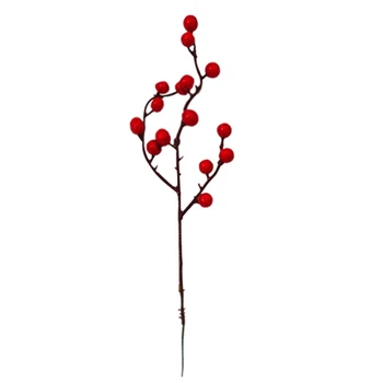 Искусственные стебли Кирки Рождественские ягоды Ветки для украшения рождественской елки Венки Поделки Весенний фестиваль Праздник