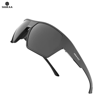 2023 Suukaa Мужской бренд Дизайн Поляризованные Солнцезащитные очки для рыбалки для мужчин Спортивные Прямоугольные Солнцезащитные очки Велосипедные очки Gafas UV400