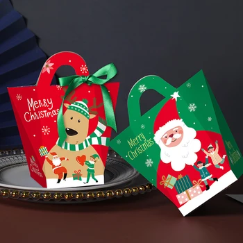 Креативная Рождественская вечеринка Портативная подарочная коробка для конфет и печенья Новая Подарочная упаковка Бумажная коробка Креативная коробка для конфет для детей