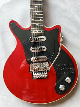 Изготовленные на заказ высококачественные гитары Brian May Red, звукосниматели Tri Sonic Alnico V, бридж с двойным Тремоло на 24 лады, Гитары DIY