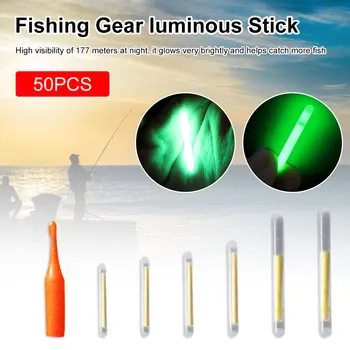 50 шт./лот 2,2-4,5 мм Светящаяся Поплавочная удочка для ночной рыбалки с подсветкой, темная светящаяся палочка, флуоресцентная светящаяся палочка, рыболовные принадлежности Pesca