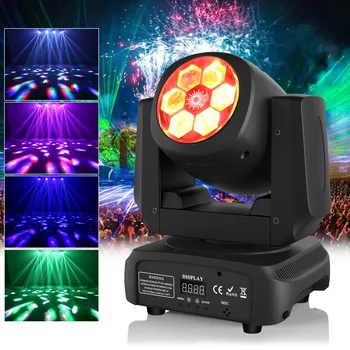 120 Вт светодиодные лазерные фонари bee eye, движущийся головной луч, праздничные огни, дискотека KTV, dj-бар, вращающееся с голосовым управлением освещение сцены DMX