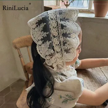 Корейские повязки RiniLucia Детские Милые Повязки-обручи для волос Детские Аксессуары для волос 2023 Осенние Повязки для волос с цветами для девочек