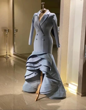 Женское Роскошное Атласное Асимметричное Длинное Платье AsaNagi С Гофрированным Подолом Для официальных мероприятий 2023 Элегантное Благородное Платье
