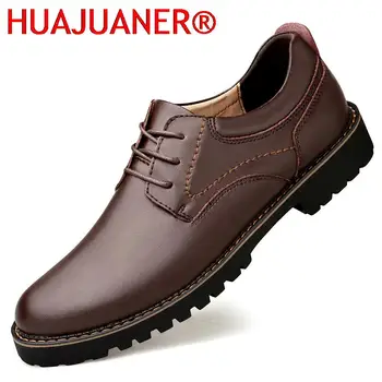 Обувь из натуральной кожи Для мужчин, Стильная обувь для делового джентльмена, удобная официальная обувь из натуральной кожи, мужские модные оксфорды для мужчин