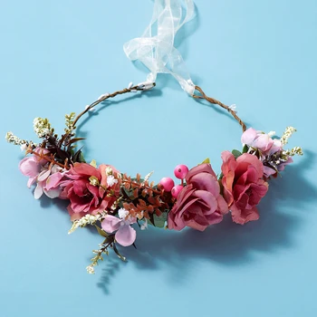 Аксессуары для волос, Свадебная повязка для невесты с милым цветочным декором, элегантная для женщин