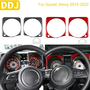 Для Suzuki Jimny 2019 2020 2021 2022 Аксессуары Рамка спидометра в салоне автомобиля из настоящего углеродного волокна, накладка, наклейка, украшение