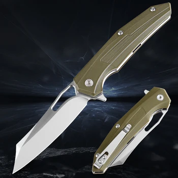 Складной нож Outdoor Tactics, острые походные ножи для выживания в кемпинге, стальное лезвие D2, ручка G10, нож EDC с карманным зажимом для мужчин