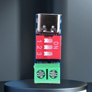 Модуль платы запуска PD с регулируемой зарядкой, Тестовый Модуль 5-20 В, Высокоскоростной Разъем питания USB Type-C, Аксессуары для подключения к Источнику питания