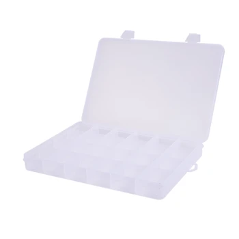 Пластиковая коробка с 24 отделениями, Контейнер для хранения ювелирных изделий из бисера, Поделка