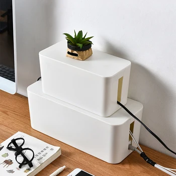 Органайзер Коробка для управления кабелями Для скрытия шнура для телевизора Компьютерного стола Фурнитуры Пластиковых белых Шнуров Товаров для дома