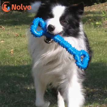 Безопасные игрушки для чистки больших зубов для собак среднего размера, прочные интерактивные игрушки для собак, жующие кость с выпуклым дизайном