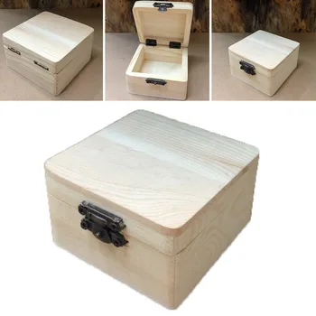 Коробка из натурального дерева, 1 шт., с откидной защелкой для ожерелья, контейнер-органайзер для ювелирных изделий, Подарочная упаковка, футляр для хранения, коробка