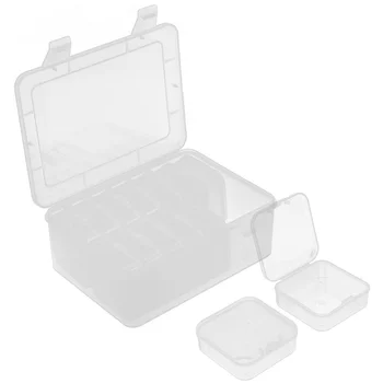 Коробка для хранения ювелирных изделий Прозрачные Пластиковые контейнеры для поделок из бисера Рыболовные снасти с маленькими крышками Мини