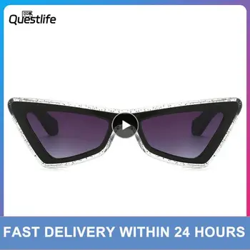 Солнцезащитные очки Cat Eye с защитой от ультрафиолета Брендовые Дизайнерские Индивидуальные Оттенки Oculos De Sol Винтажные Треугольные Солнцезащитные очки С Леопардовыми линзами Cateye