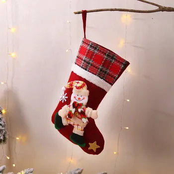 Рождественские носки Санта-Клауса, Новогодние носки, украшение для Рождественской елки, Рождественское украшение 2024, Новый год 2024, Домашний декор