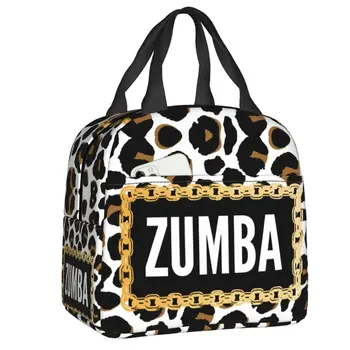 Изготовленная на заказ сумка для ланча Leopard Zumba для женщин, охладитель для танцовщиц, Термоизолированный ланч-бокс для детской школы