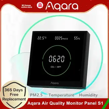 Панель мониторинга качества воздуха Aqara S1 Всенаправленный Мониторинг температуры и влажности воздуха CO2 PM2.5 для Homekit Приложение Aqara Home
