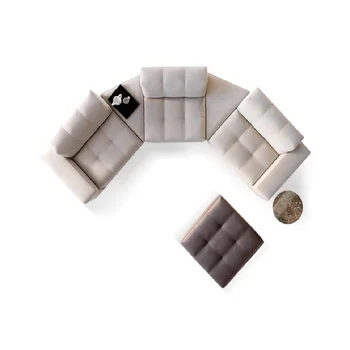 Современный диван в гостиной, минималистичный, от пола до пола, изогнутый угловой креативный тканевый диван
