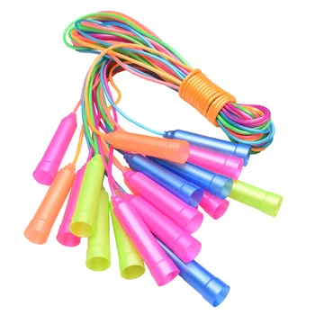 8 шт. Разноцветных пластиковых упражнений со скакалкой, игрушки для занятий фитнесом, ручки для прыжков с отскоком для младенцев