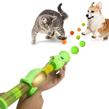 Интерактивная игрушка для кошек, мяч, горох, аэродинамический шутер, кошки, игровые собаки, мягкая пусковая установка для бомб, игрушки для котенка, обучение запуску, Подарок для домашних животных детям
