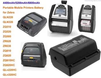 Аккумулятор OrangeYu 4400 мАч/5200 мАч/6800 мАч для Zebra QLN220, QLN320, ZQ510, ZQ520, ZQ500, ZR628, ZR638, ZQ610, ZQ521, QLn220HC, ZQ620HC