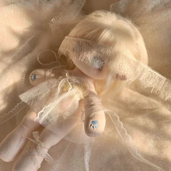 20-Сантиметровая кукольная одежда с заячьими ушками, бантиком и бабочкой, платье принцессы в стиле Лолиты, Хлопчатобумажные игрушки для переодевания, подарки для кукол